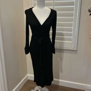 Black Diane von Furstenberg Wrap Dress (Size 6)